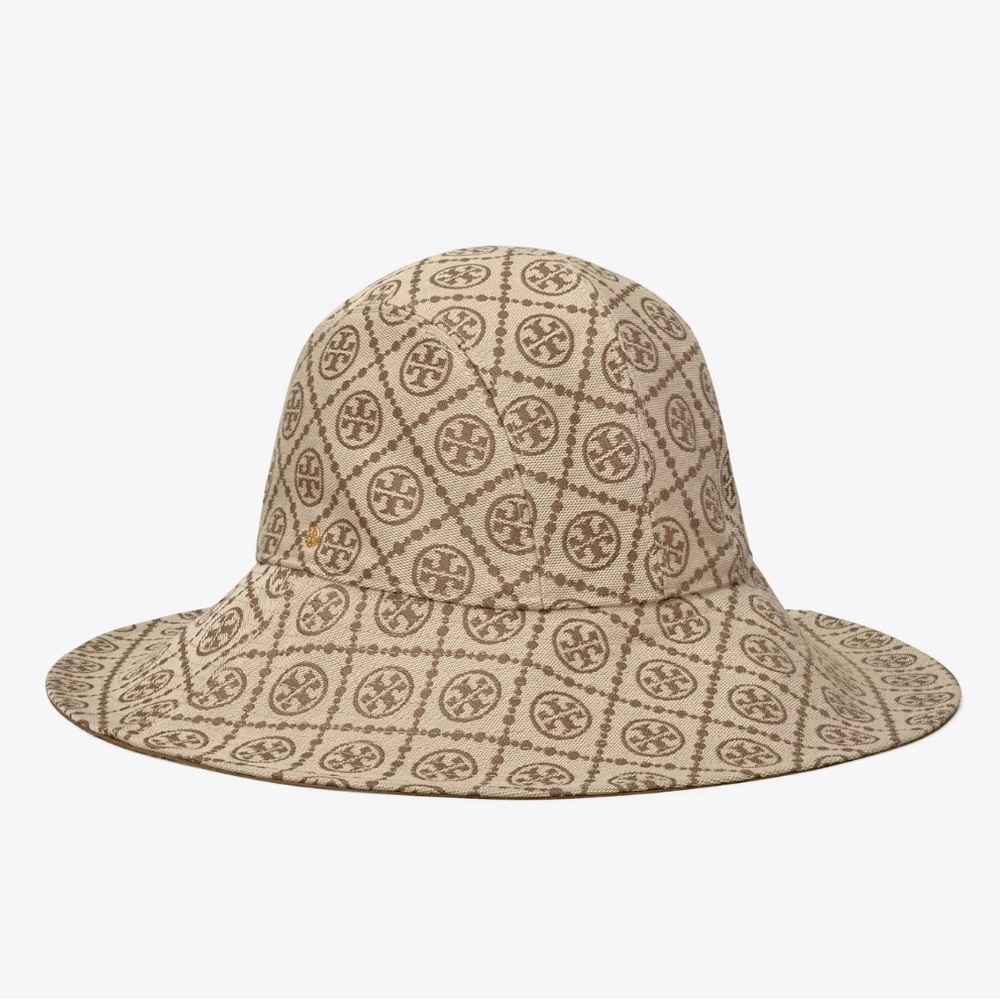 TORY BURCH T Monogram Bucket hat PRISTINE - Picture 2 of 7